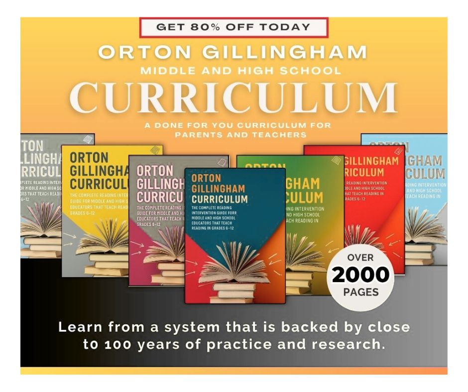 Orton Gillingham Curriculum For Middle And High School